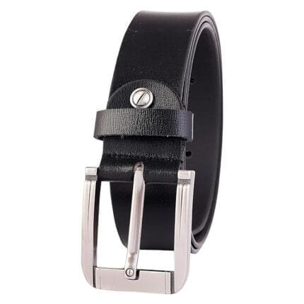 Mars Fashions Pu Leather Belt for Men Black Color