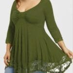 stitching dress green color