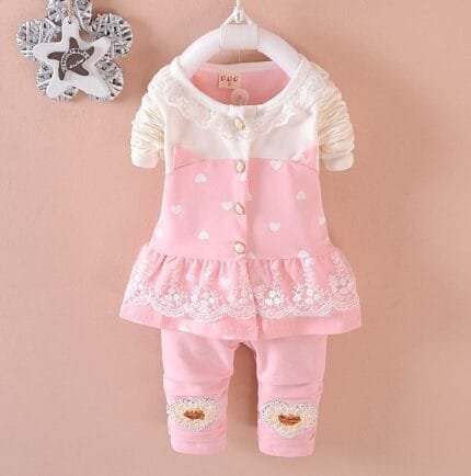 Light Pink Baby Girls Clothing Set