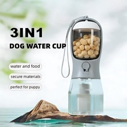 3 in 1 Multi Functional Pet Cup Ultimate Portable Food Dispenser for Dog