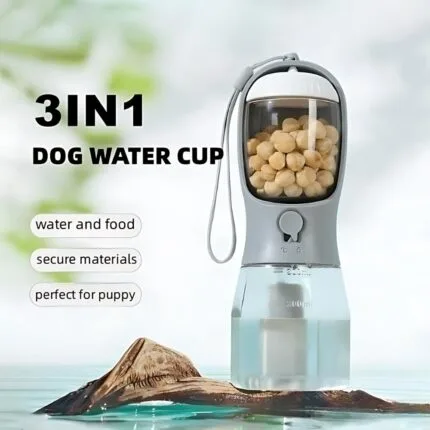 3 in 1 Multi Functional Pet Cup Ultimate Portable Food Dispenser for Dog