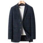 Business Fine Plaid Casual Suit For Men at Mars Fashions Blue