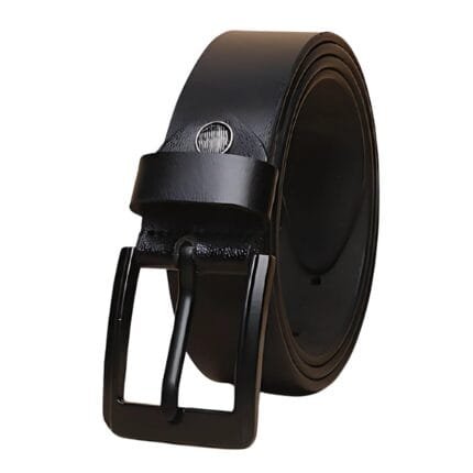 Mars Fashions Genuine leather belt black color