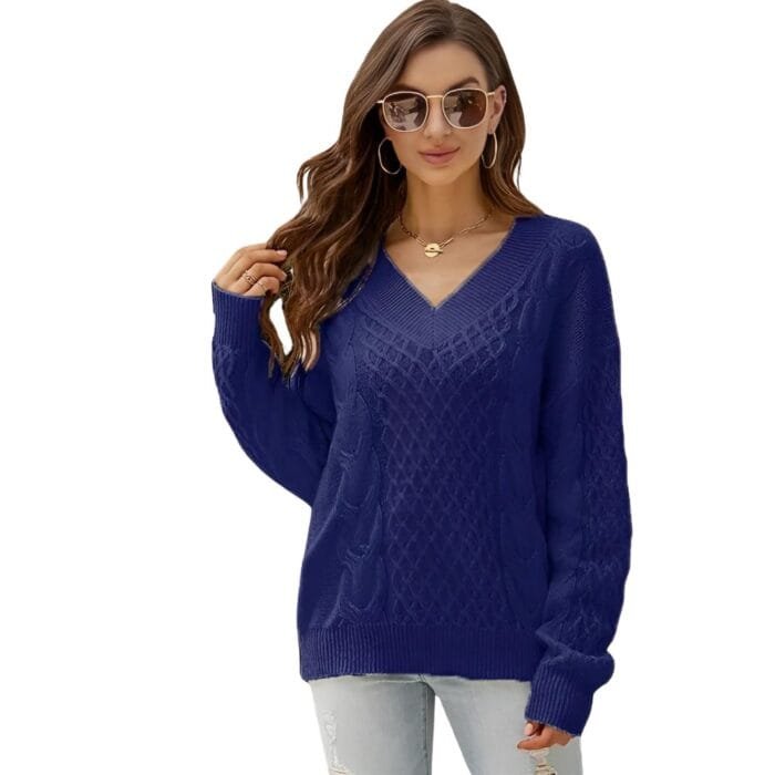 Mars Fashions Knit Sweater Navy Blue