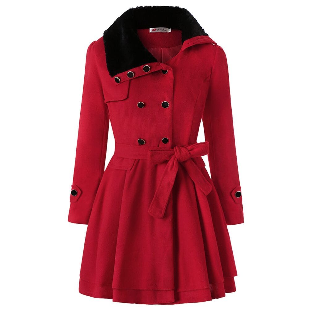 Women's Clothing Slim-fit Mid-length Woolen Coat Double