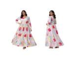 Mars Gown Ghanderi silk white color