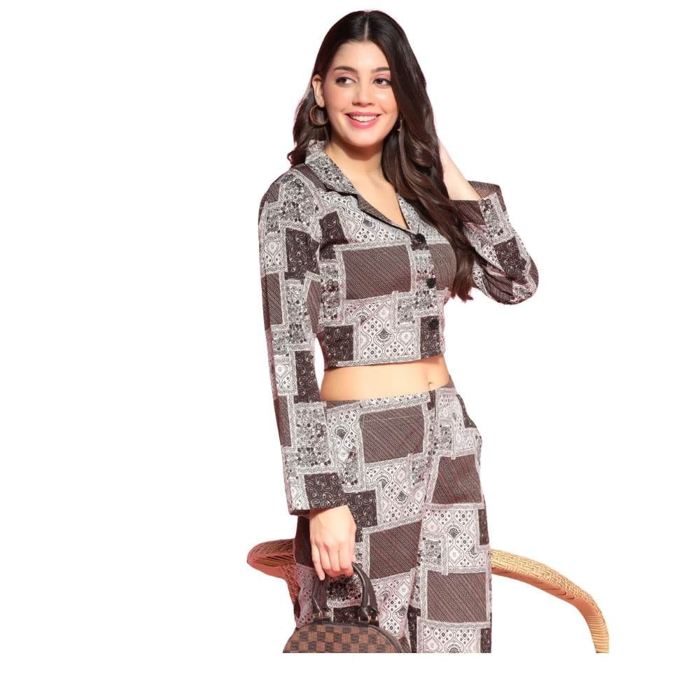 Coord Set Cocoa Brown Patchwork Coord Set Cocoa Brown Patchwork